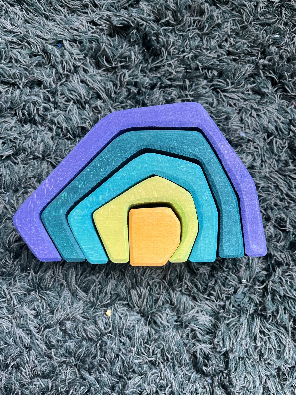 Houten speelgoed: Dinosaurus, Eend en Regenboog, Ophalen of Verzenden, Gebruikt, Overige typen
