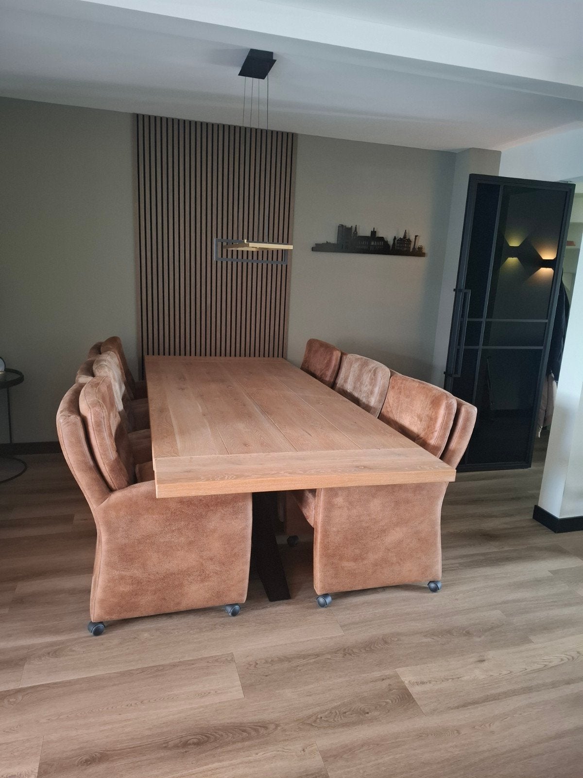 Complete eethoek, Huis en Inrichting, Ophalen of Verzenden, Gebruikt, 4 tot 6 stoelen