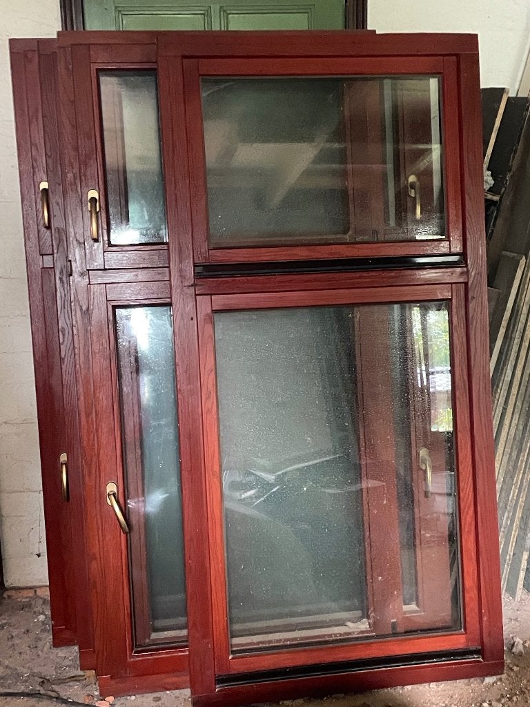 Houten kozijnen kantel kiep, Gebruikt, Raamkozijn, 150 tot 225 cm, Inclusief glas