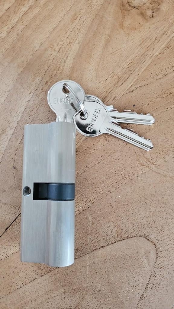 Eurofix profielcilinder dubbel 40/40, nieuw, 3 sleutels, Ophalen of Verzenden, Nieuw