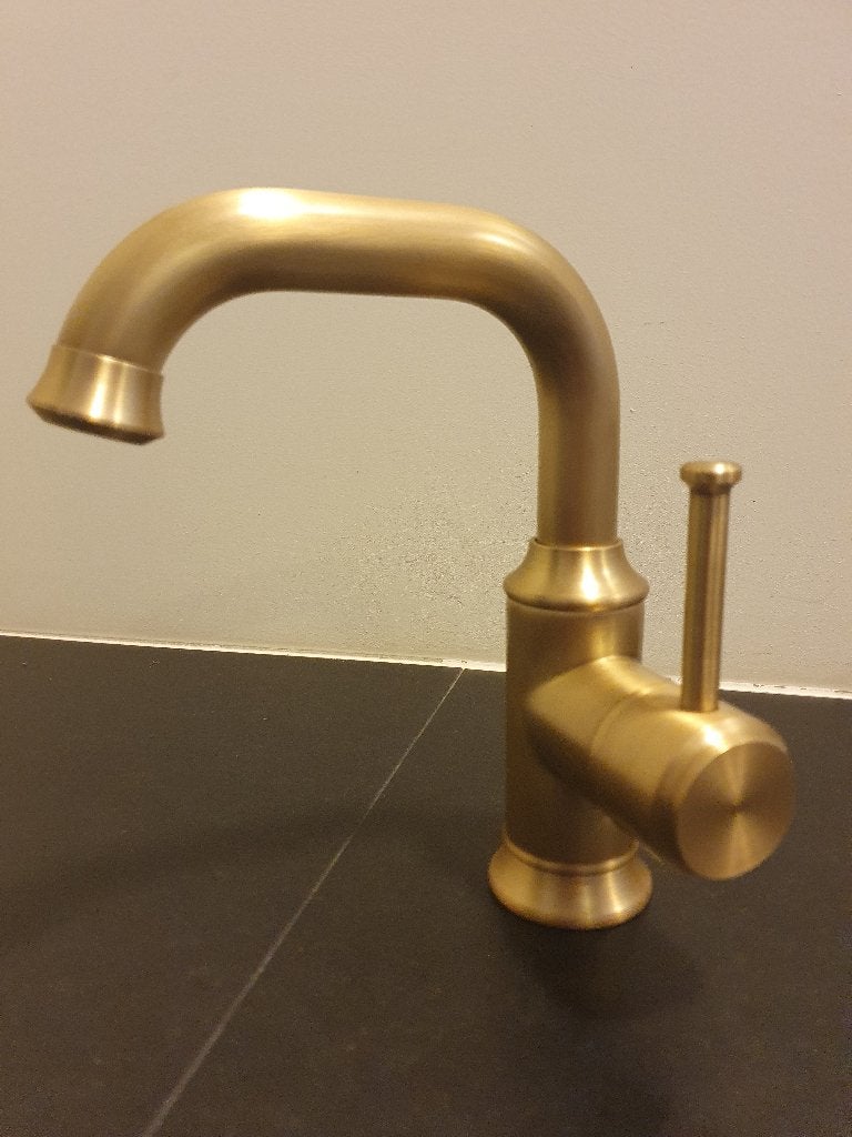 Wastafelkraan badkamer mengkraan Brons Klassiek Landelijk, Ophalen of Verzenden, Nieuw, Koper, Kraan