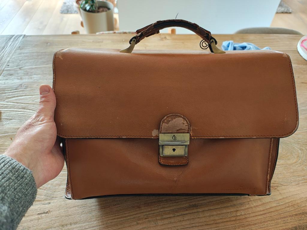Gratis: Leren tas van Castelijn & Beerens, Ophalen, Gebruikt, Bruin, Overige typen
