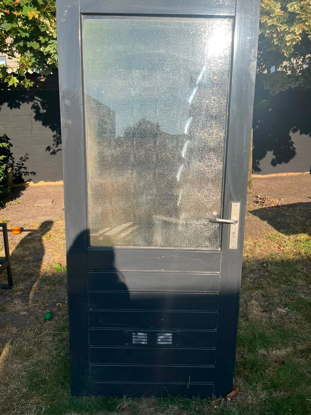Hardhouten deur. Inclusief sleutels., Ophalen, Zo goed als nieuw, Buitendeur, 200 tot 215 cm