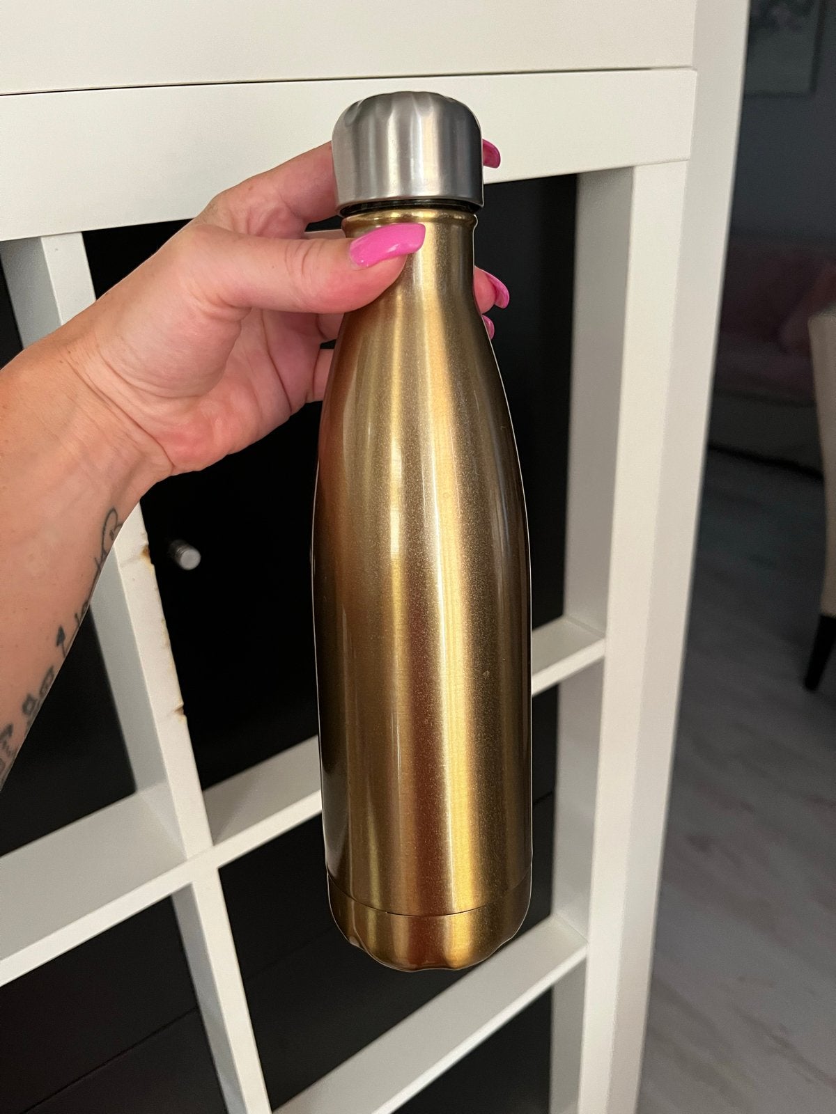 Sagaform Stalen Isoleerfles 500ml Goud, Overige typen, Goud, Nieuw, Ophalen of Verzenden