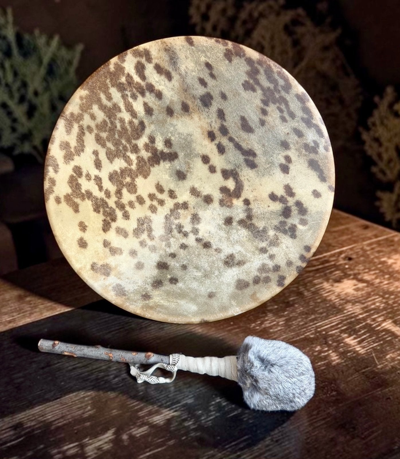 OVERGEDRAGEN Sjamanendrum Nubusche Geit 35 cm, Verzenden, Nieuw, Melodische percussie