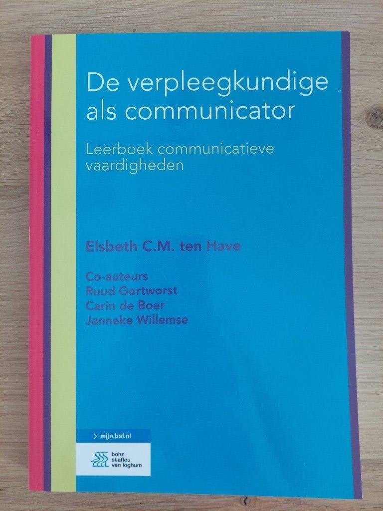 De verpleegkundige als communicator, Boeken, Ophalen of Verzenden, Beta, Zo goed als nieuw, HBO