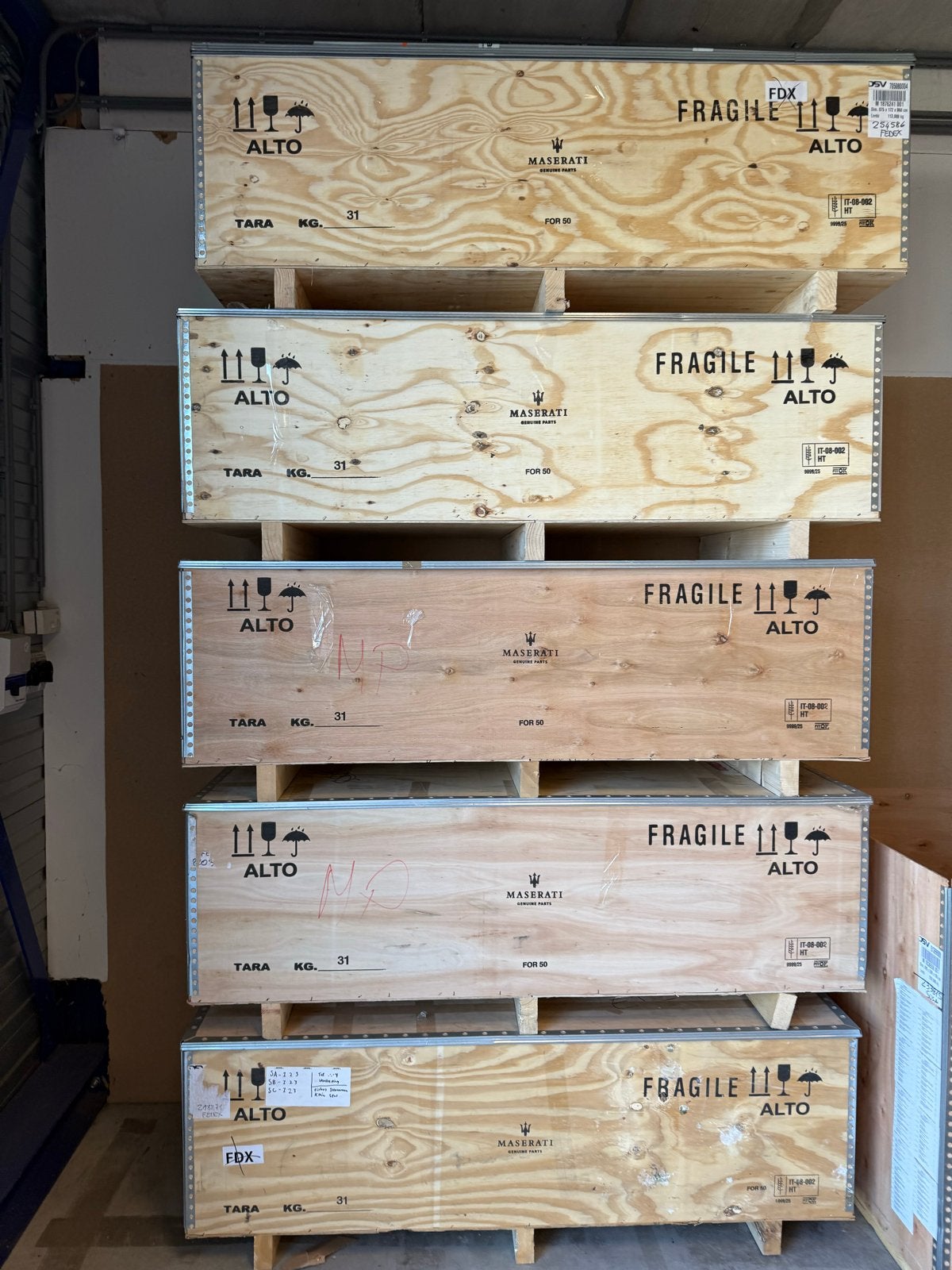 Houten Maserati opslagkisten in diverse maten - Ideaal, Doe-het-zelf en Verbouw, Kratten en Dozen, Ophalen, Gebruikt, Bak of Kist