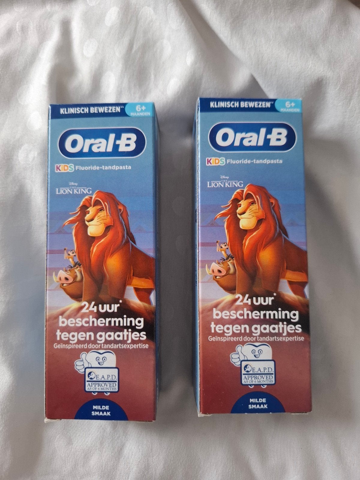 2x Oral-B Kids Tandpasta Lion King 6+ jaar - Nieuw, Sieraden, Tassen en Uiterlijk, Uiterlijk | Mondverzorging, Verzenden, Nieuw