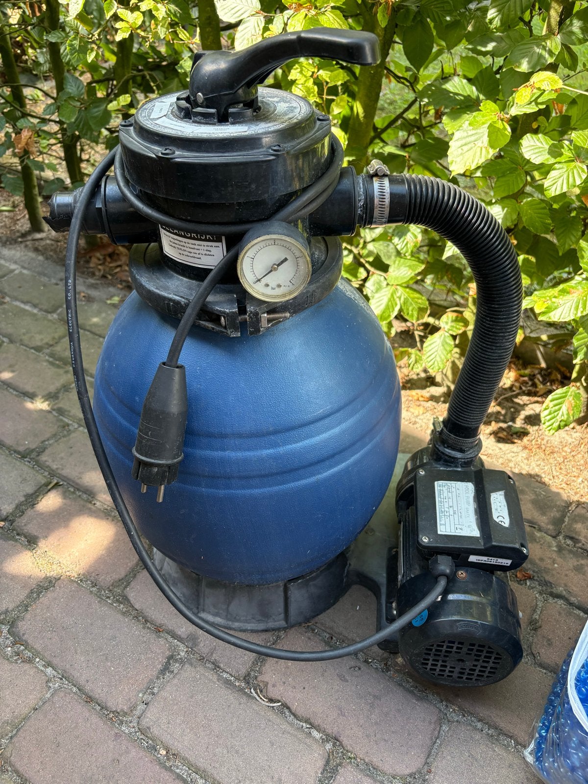 Zwembad zandfilterpomp + solar afdekzeil 305cm, Tuin en Terras, Ophalen, Gebruikt, Zwembadpomp