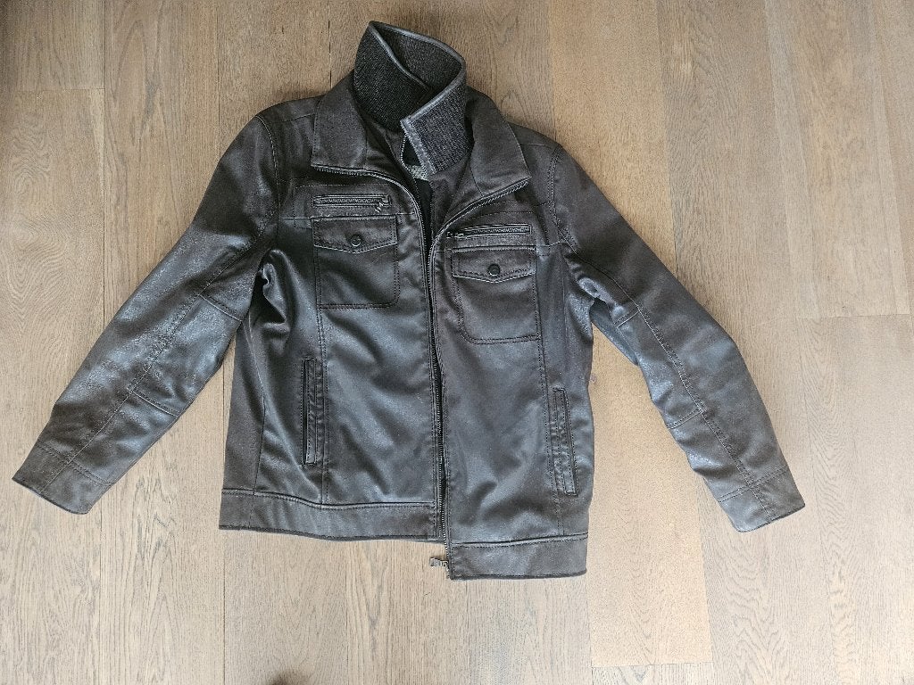 Bruin leren jack, Maat 52/54 (L), Bruin, Ophalen of Verzenden, Donar