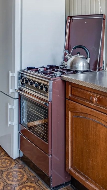 Vrijstaand gasfornuis met oven - Gebruikt, Witgoed en Apparatuur, Ophalen, Gebruikt, 4 kookzones, Gas