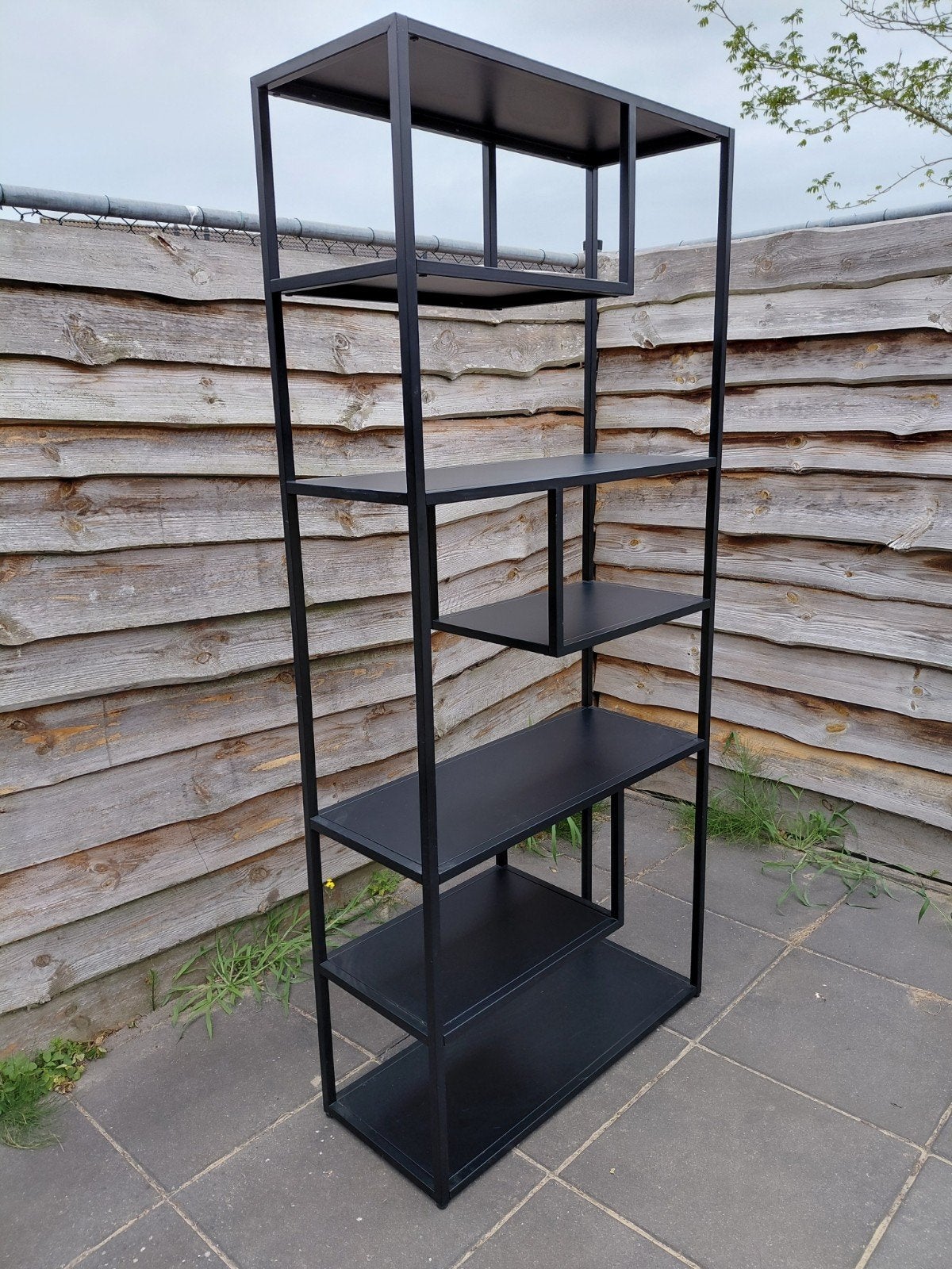Stelagekast zwart metaal 190x85x35, Ophalen, Gebruikt