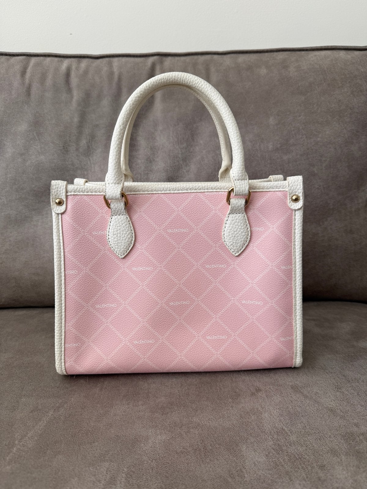 Valentino Bags Handtas Roze/Wit, Ophalen of Verzenden, Zo goed als nieuw, Roze, Handtas