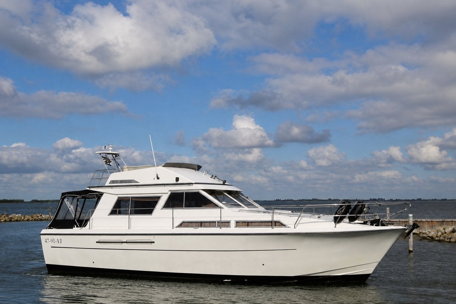 Princess 38 Flybridge - 2x 190pk Ford diesel - Nette staat, Gebruikt, Binnenboordmotor, Diesel, Biminitop