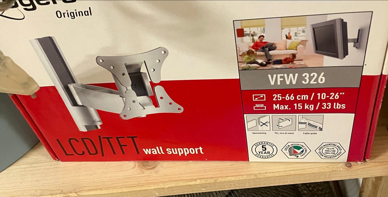 Vogel's VFW 326 LCD/TFT Muurbeugel 25-66 cm / 10-26", Ophalen of Verzenden, Nieuw