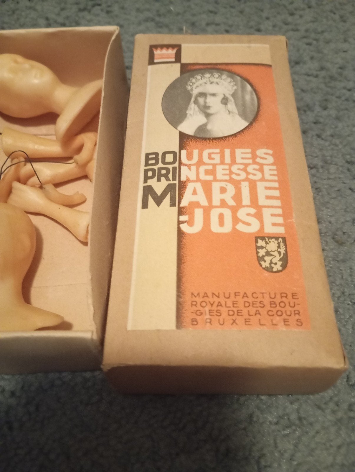 Vintage Bougies Princesse Marie Jose Bruxelles, Ophalen of Verzenden
