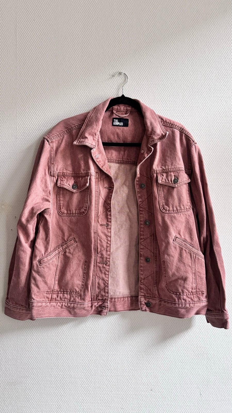 The Kooples roze denim jack - Maat M/L, Ophalen of Verzenden, Zo goed als nieuw, Maat 38/40 (M), Roze