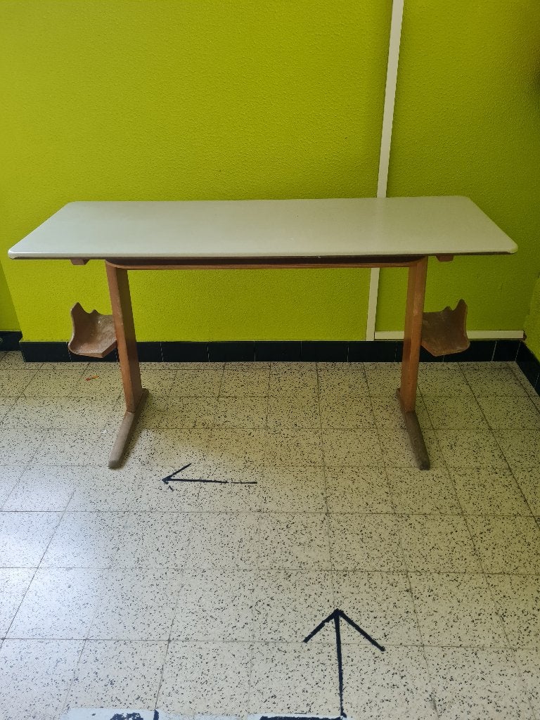 Vintage schooltafel met boekentasdragers '50-'70, Ophalen, Huis en Inrichting
