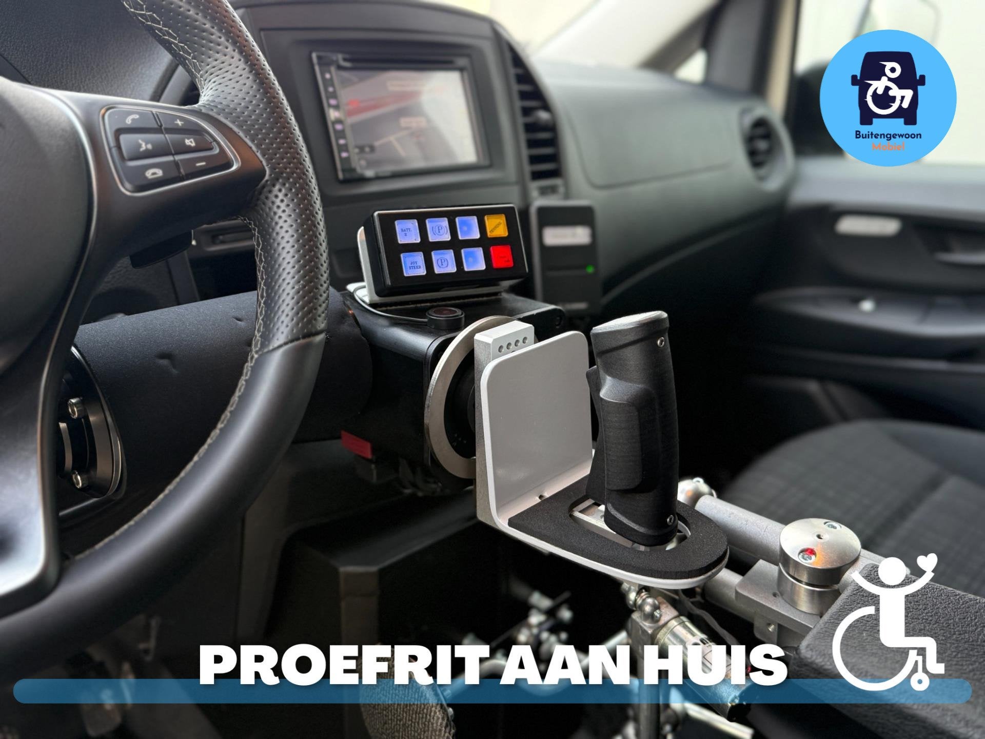 Mercedes-Benz Vito Joystick Rolstoelbus Zelfrijder Joysteer, Auto's, Bestelauto's, Automaat, 12 maanden, Gebruikt, Zwart