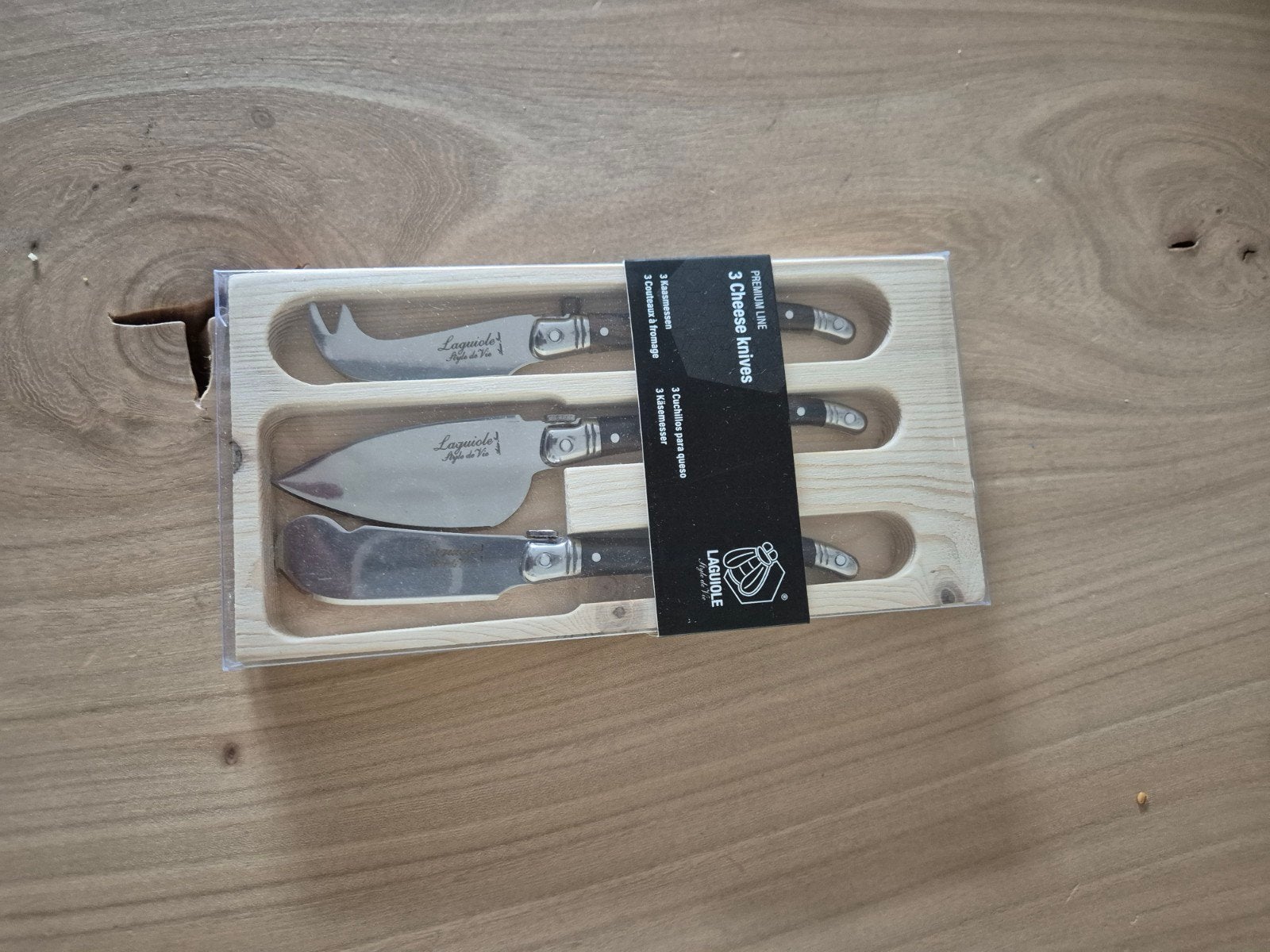Nieuwe Laguiole Style de Vie Kaasmessenset - 3 stuks, Overige typen, Ophalen of Verzenden, Metaal, Overige merken