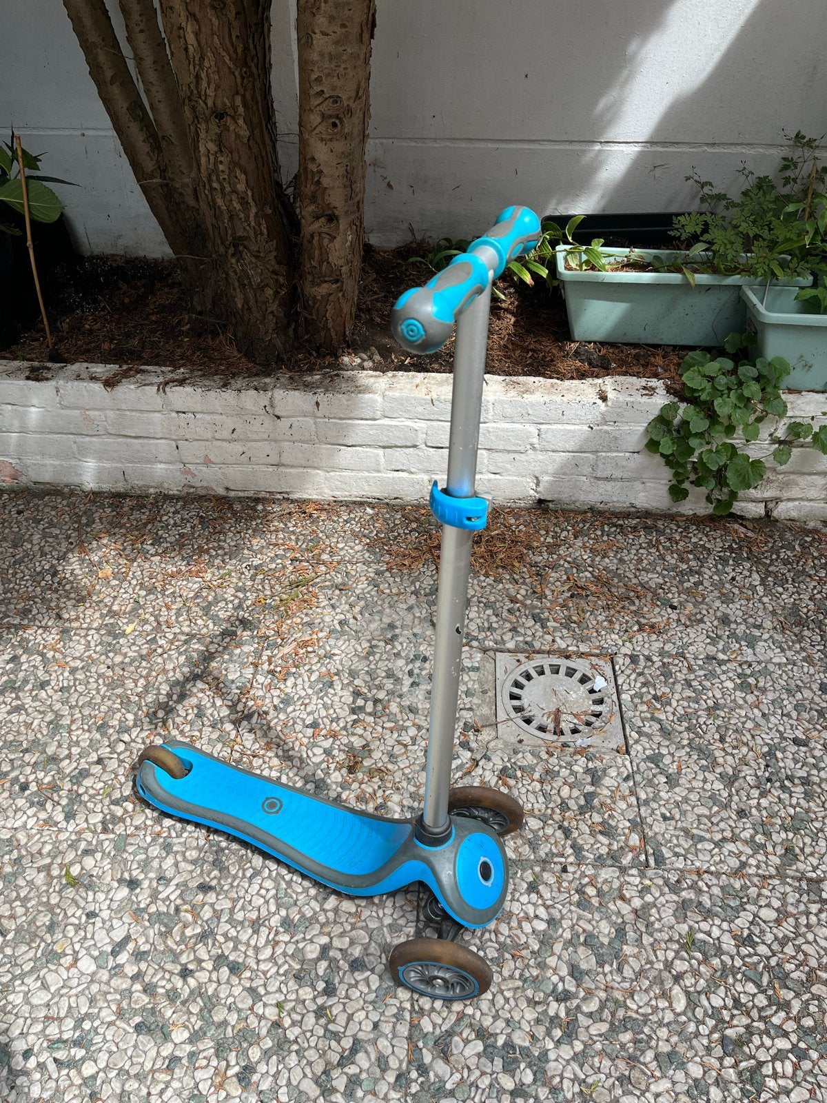 Blauwe kinderstep met 3 wielen, Ophalen, Gebruikt, Gewone step