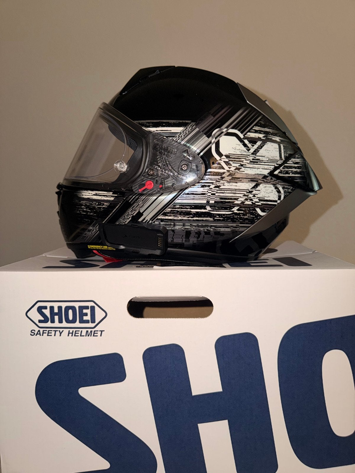 Shoei helm met of zonder Cardo Packtalk Edge HD, Motoren, Heren, Ophalen of Verzenden, Integraalhelm, Shoei