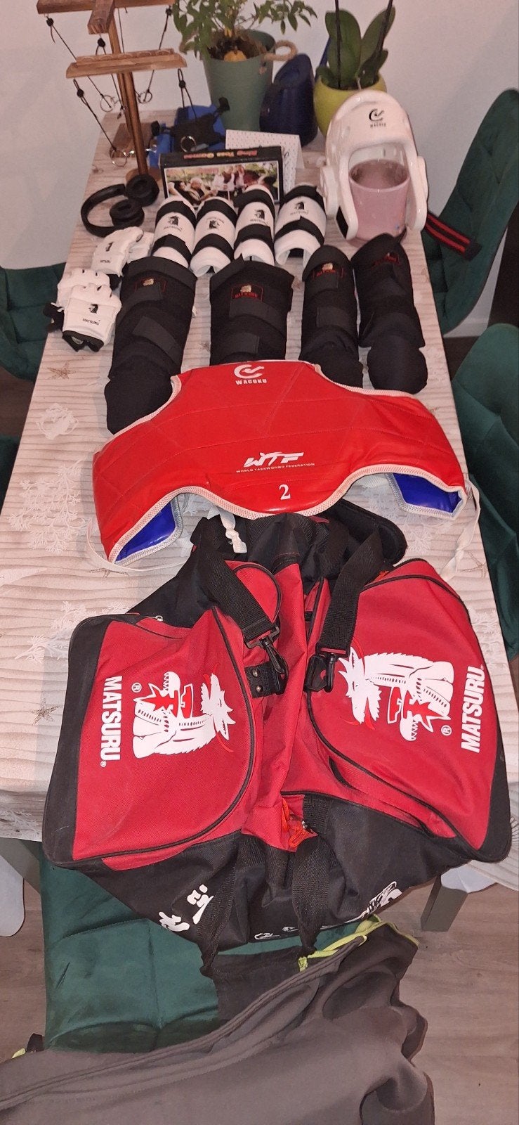 Complete Taekwondo beschermingsset - Matsuru/Wacoku, Ophalen