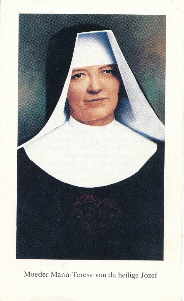 Mooie prent van Moeder Maria - Teresa van de H. Jozef, Ophalen of Verzenden, Zo goed als nieuw, Kaart of Prent, Christendom | Katholiek