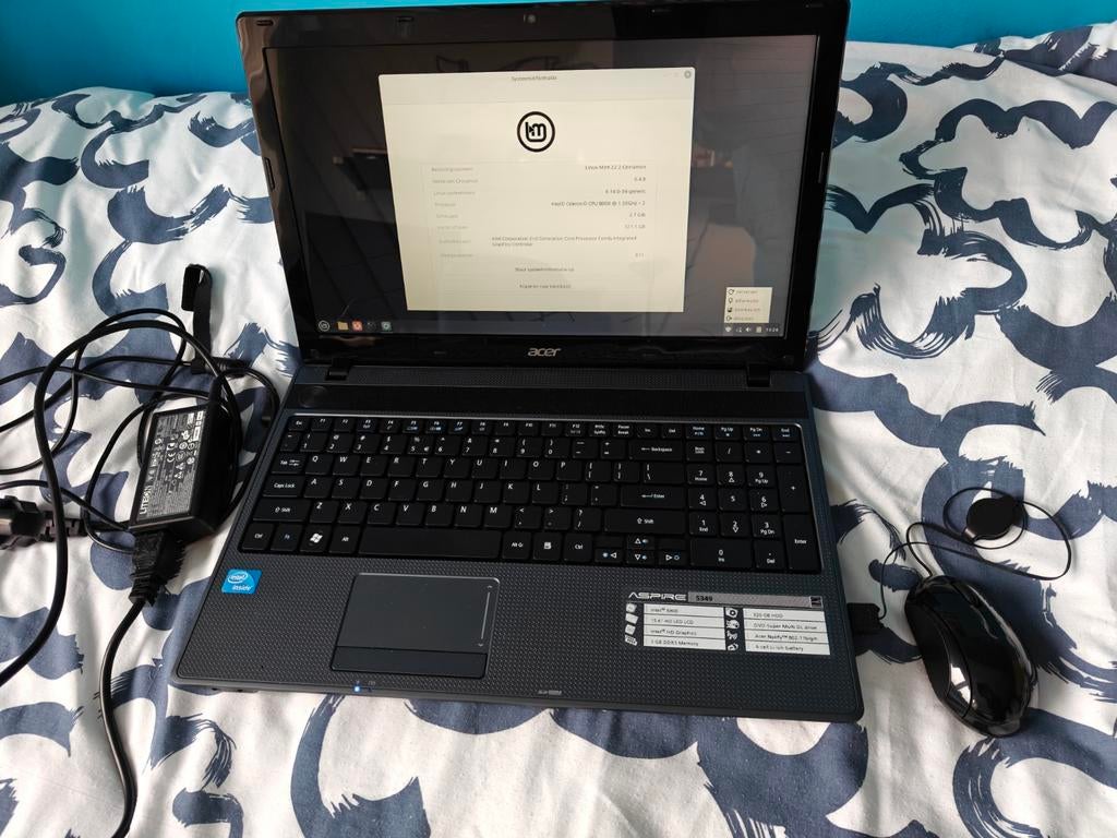 Acer Aspire 5349 Laptop, Computers en Software, Windows Laptops, Gebruikt, 15 inch, HDD, Minder dan 2 Ghz, Minder dan 4 GB, Qwerty