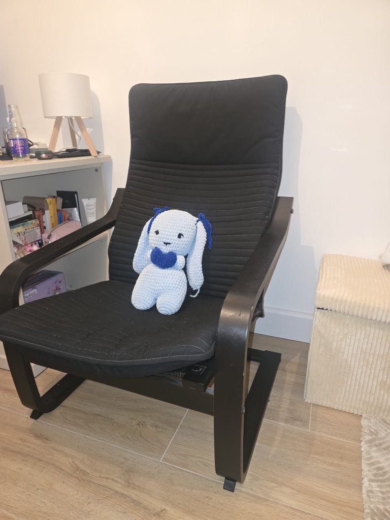 Zwarte IKEA POÄNG Fauteuil Nette staat, Huis en Inrichting, Fauteuils, Ophalen, Zwart, 75 tot 100 cm, Zo goed als nieuw