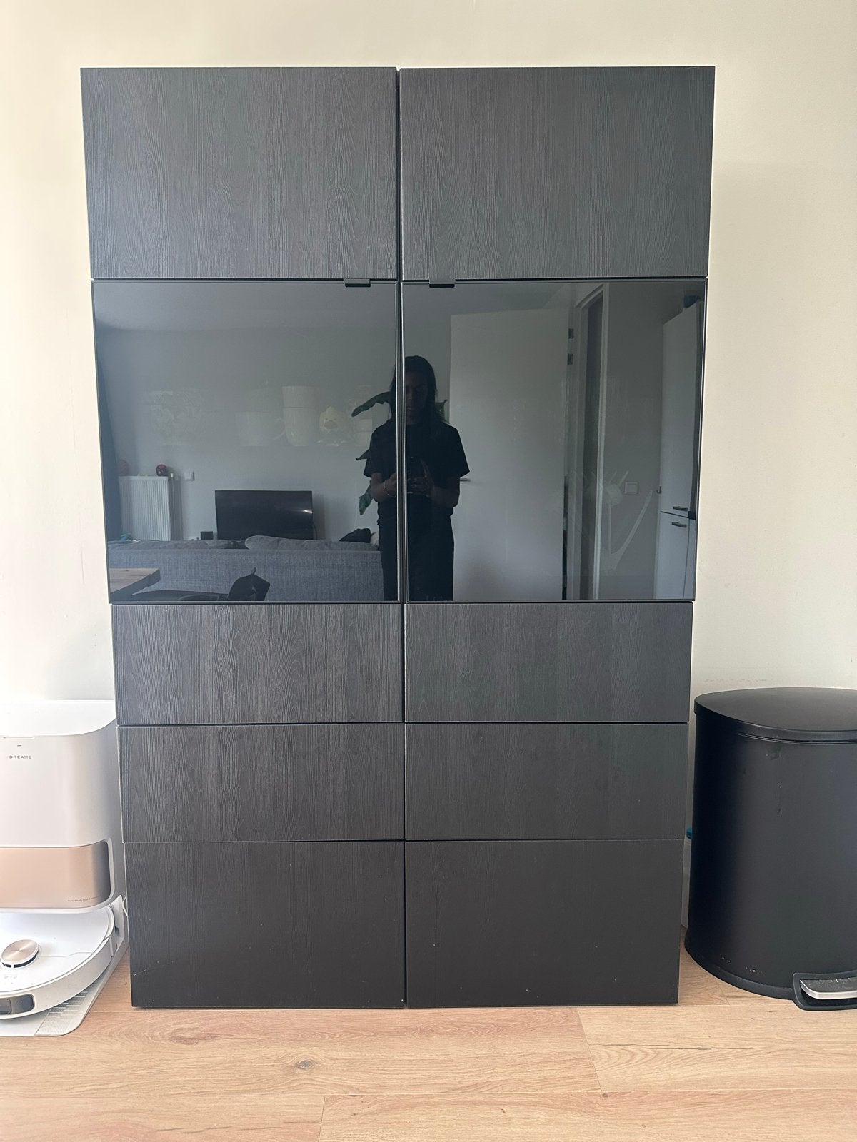 Ikea Besta servieskast met deuren en lades, Ophalen, 100 tot 150 cm, Zo goed als nieuw, Met lade(s)