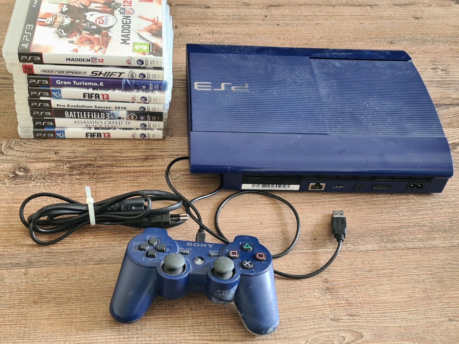 PlayStation 3 (PS3) met controller en 7 spellen, Gebruikt, Overige genres, 2 spelers, Ophalen of Verzenden
