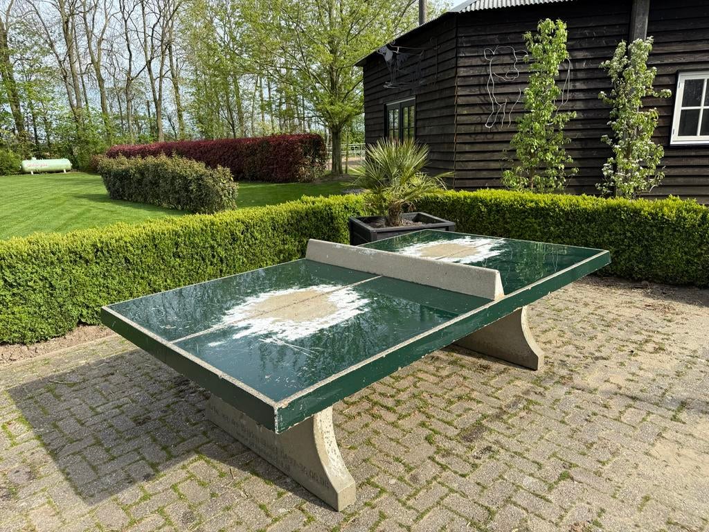 Robuuste betonnen tafeltennistafel, Ophalen of Verzenden, Gebruikt, Tafel Outdoor, Wedstrijdformaat
