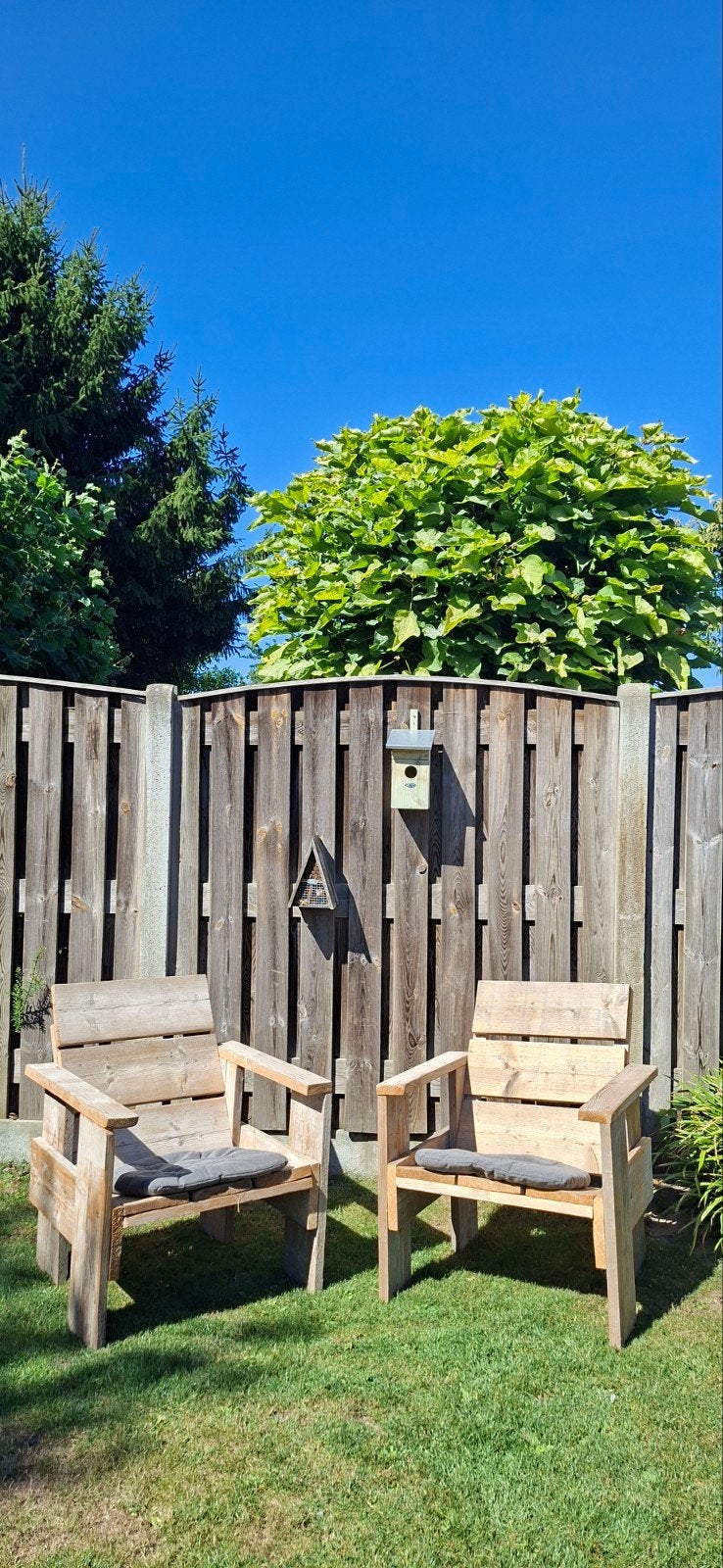 Robuuste houten lounge stoelen, Ophalen of Verzenden, Nieuw, Hout