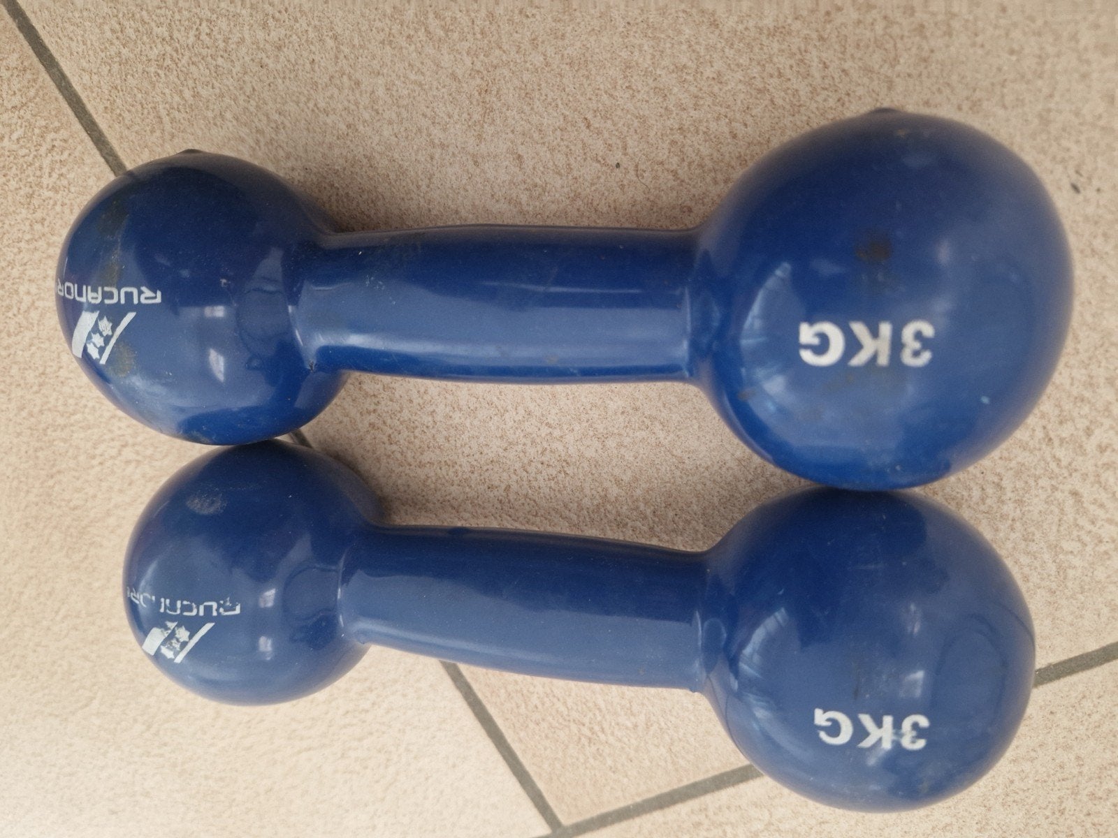 Rucanor Dumbbells 3KG - Platte uiteinden, Ophalen, Dumbbell