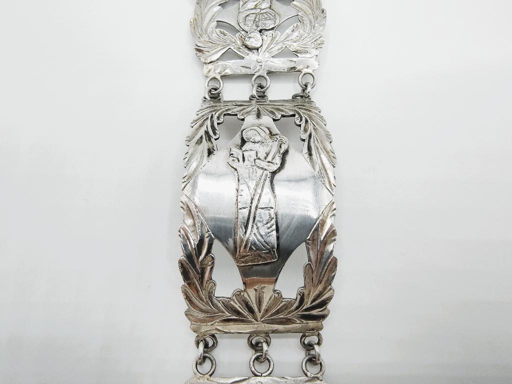 Zilveren armband van bijbelslot, R. Heyema, Sneek, 1827, Gebruikt, Info@zilverwebsite.nl, Verzenden, Zilverwebsite.nl