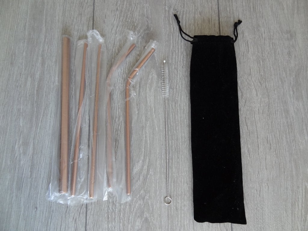 NIEUW! Set Van 5 RVS Rietjes Roségoud >Snelle Verzending!<, Bestekset, Overige typen, Nieuw, Ophalen of Verzenden