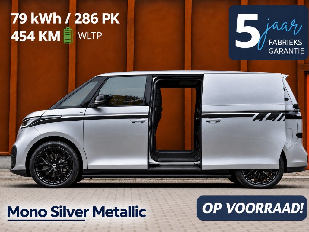 Volkswagen Id Buzz Special Edition Long range 2xdeur 5jr gar, Automaat, Zwart, Volkswagen, 286 pk