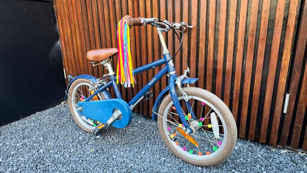 Bobbin kinderfiets - Achterband lek, Fietsen en Brommers, Ophalen, Gebruikt, Velgrem, 16 tot 20 inch