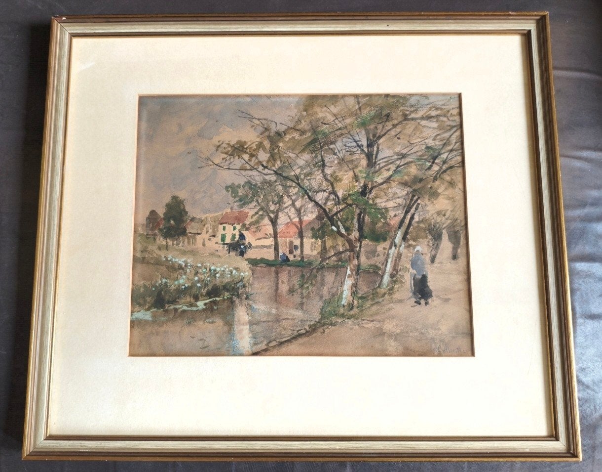 Ludwig Munthe (de vader van G.M. Munthe) gesigneerd.Netjes., Ophalen of Verzenden