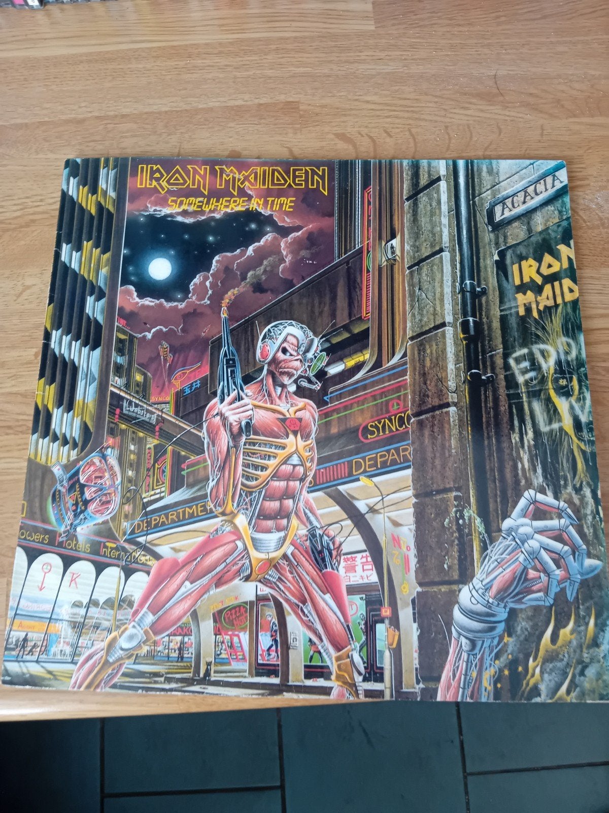 Iron Maiden - Somewhere in Time LP (1986), LP, Gebruikt, Hard Rock, Originele persing