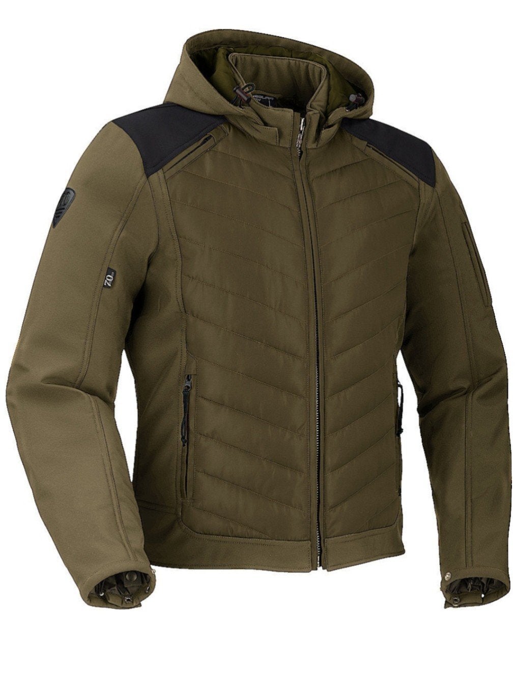 Segura motorjas met capuchon - Khaki. Unisex, Nieuw met kaartje, Jas | textiel, Dames, Ophalen of Verzenden