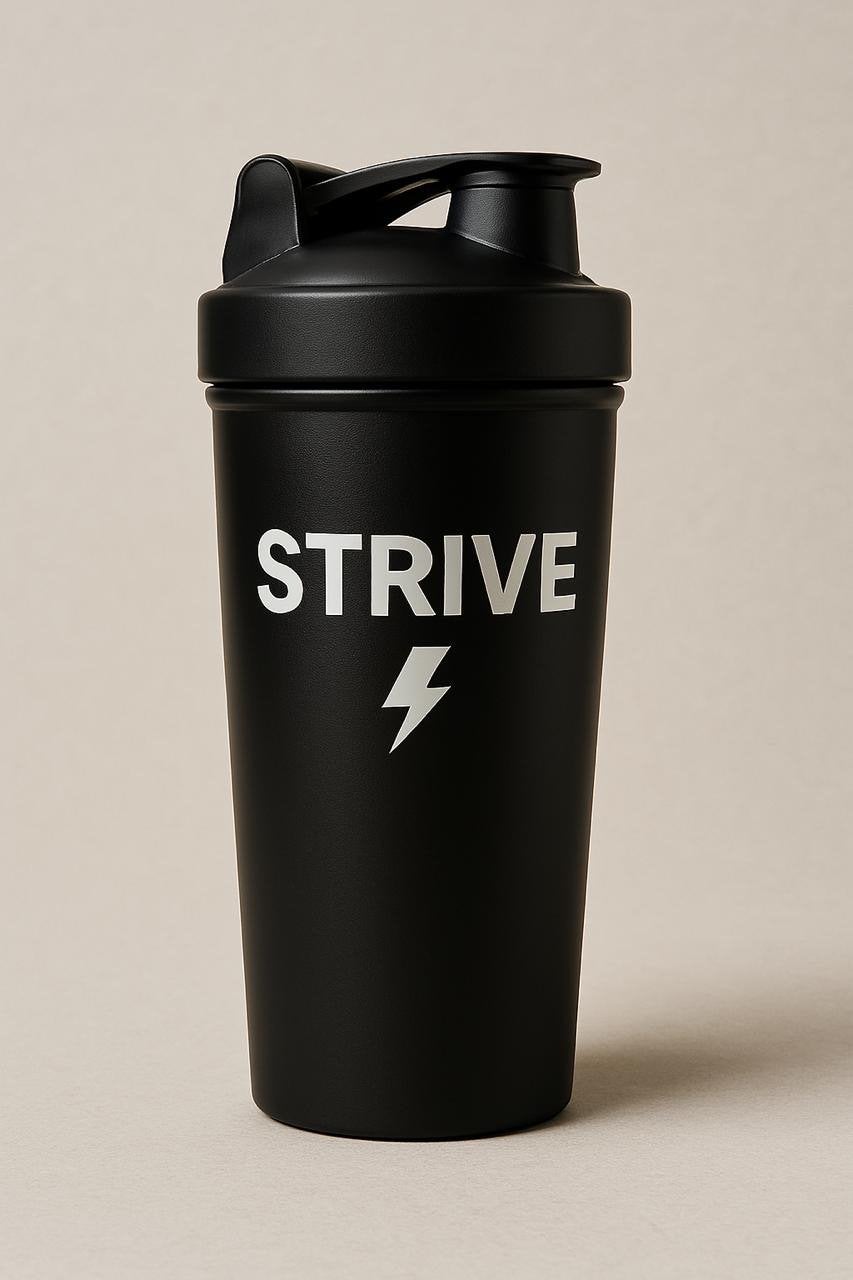 Nieuwe Aluminium Shaker Fles - Strive Kwaliteit, Sport en Fitness, Ophalen of Verzenden, Nieuw, Overige typen