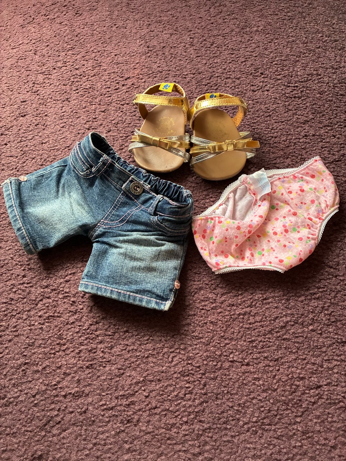 Build-a-Bear Kleding Set: Broekje, Onderbroek en Sandalen, Ophalen of Verzenden, Gebruikt, Meisje