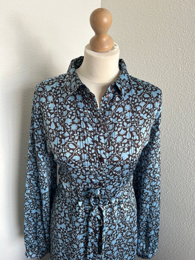 Fabienne Chapot maat 42 Frida midi dress 304, Blauw, Maat 42/44 (L), Ophalen of Verzenden, Zo goed als nieuw
