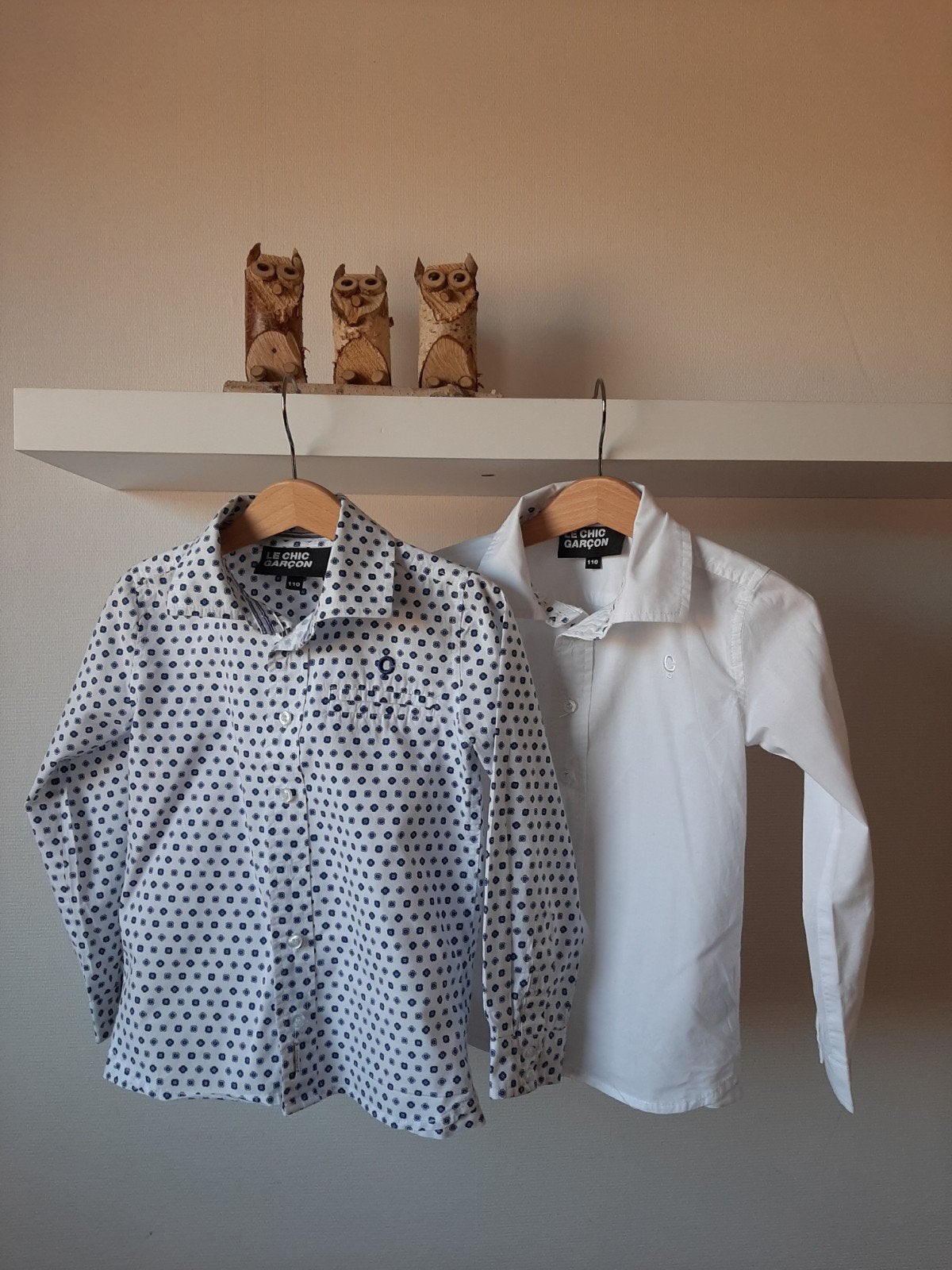 Twee overhemd overhemdjes blouse van Le Chic Garcon maat 110, Le Chic, Overhemd of Blouse, Ophalen of Verzenden, Zo goed als nieuw