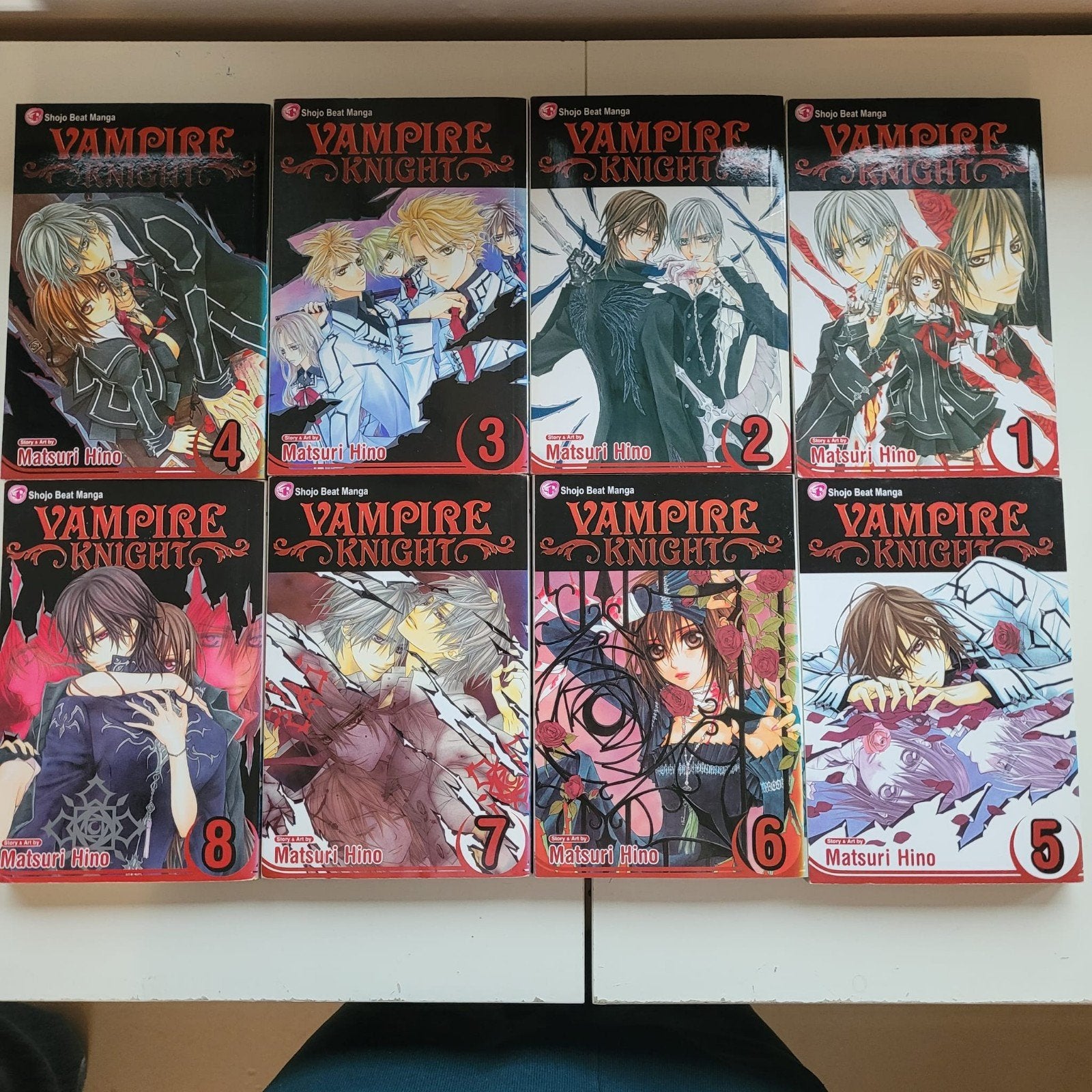 Vampire Knight Manga - Deel 1 t/m 8, Meerdere stripboeken, Ophalen of Verzenden, Gelezen, Matsuri Hino