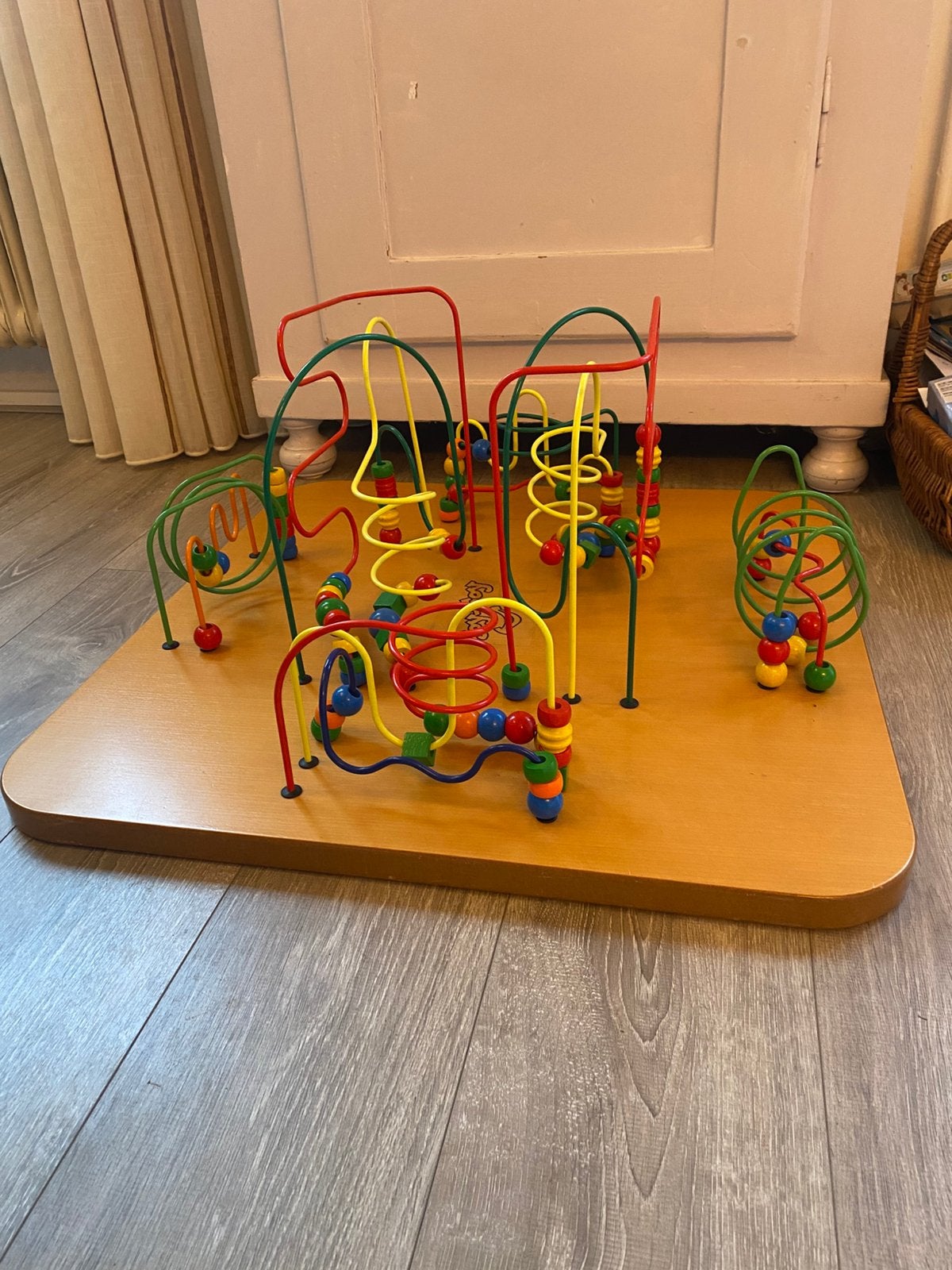 Vintage Joy Toy spiraal tafel / speeltafel /kralen frame ‘90, Ophalen, Zo goed als nieuw
