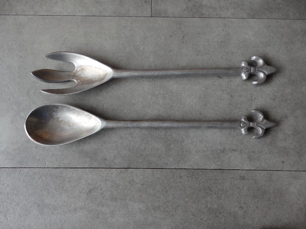 Vintage Sla Bestek Slabestek Aluminium Franse Lelie, Ophalen of Verzenden