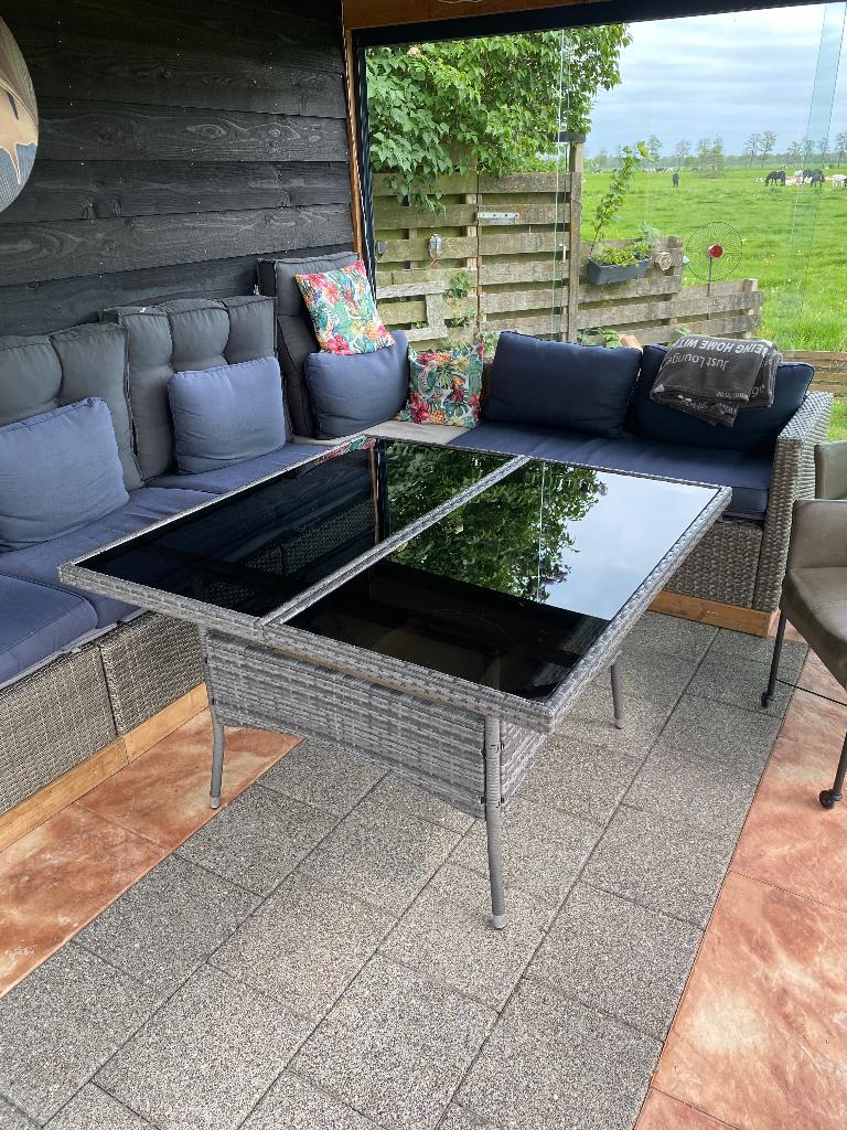 Tuintafel 120x120, Ophalen, Gebruikt, Vierkant